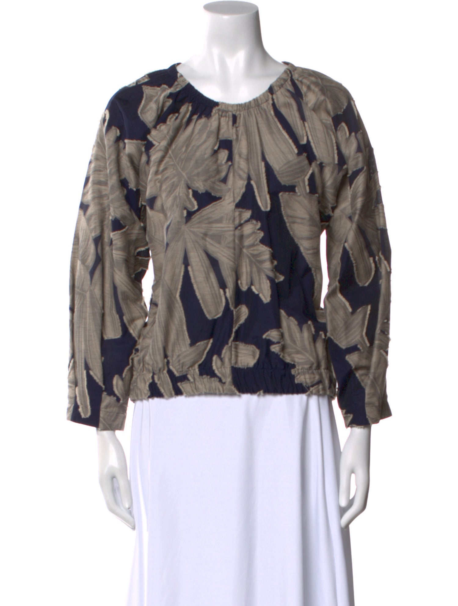 Zero + Maria Cornejo Printed Scoop Neck Blouse