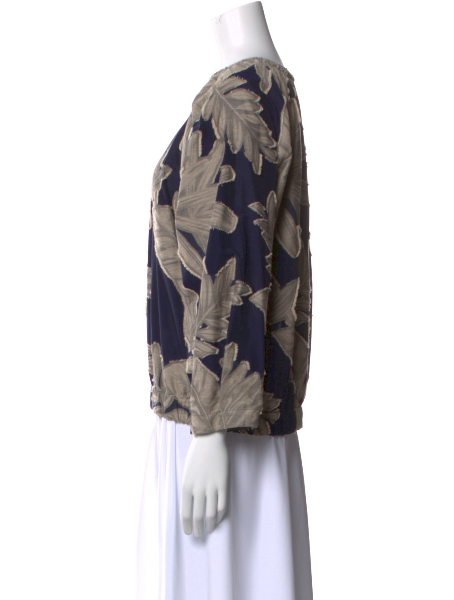 Zero + Maria Cornejo Printed Scoop Neck Blouse