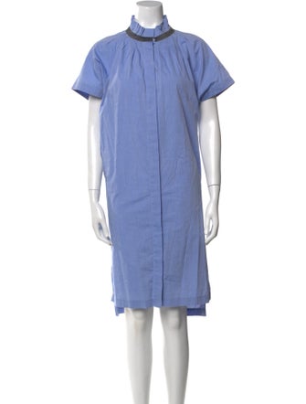 Zero + Maria Cornejo Mock Neck Midi Length Dress