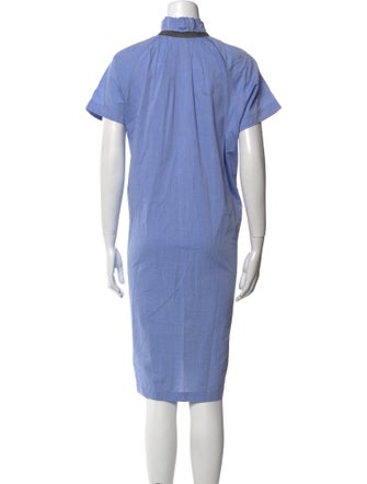 Zero + Maria Cornejo Mock Neck Midi Length Dress