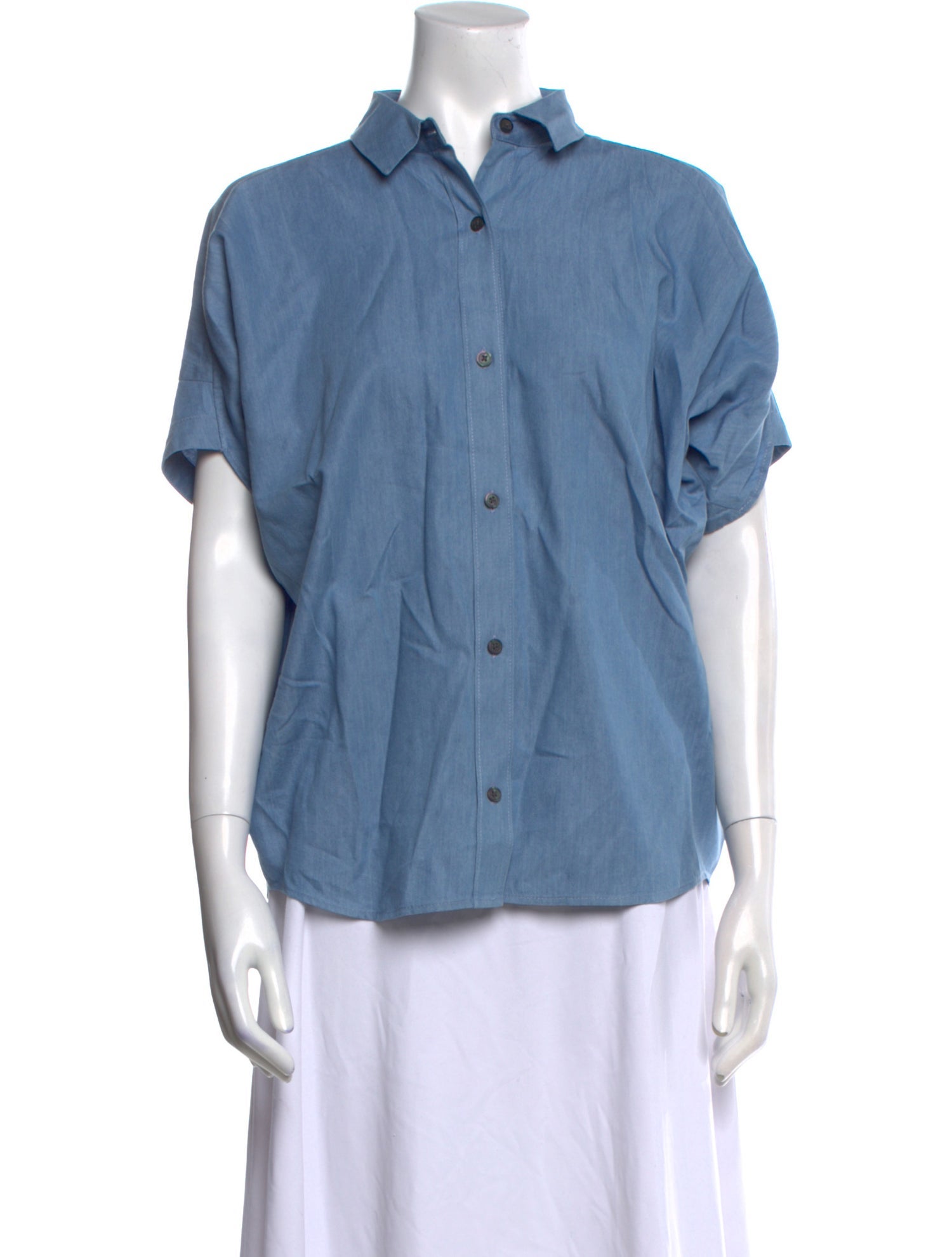 Zero + Maria Cornejo Short Sleeve Button-Up Top