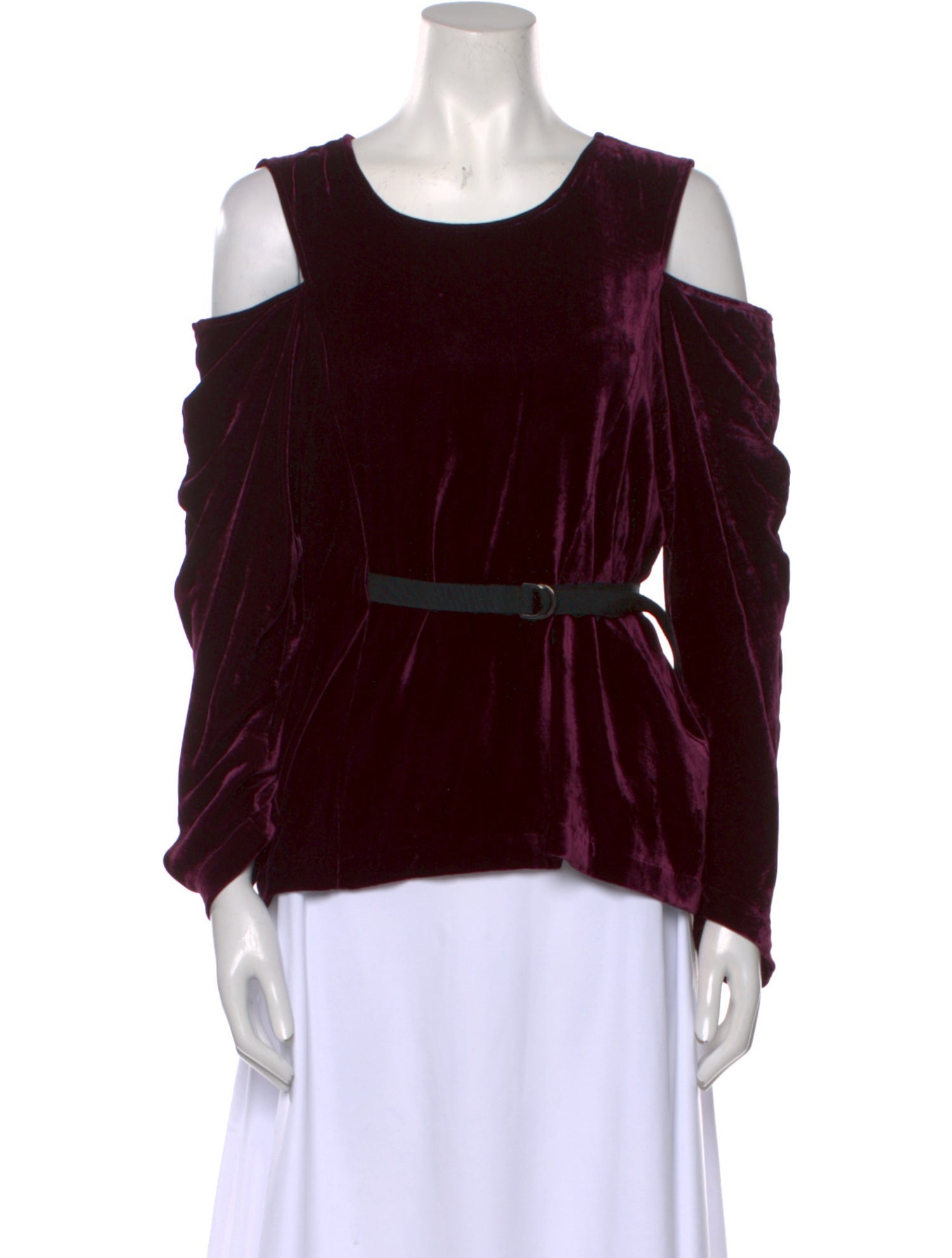 Zero + Maria Cornejo Scoop Neck Long Sleeve Blouse