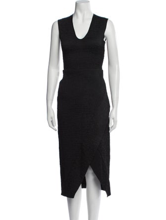 Zero + Maria Cornejo V-Neck Midi Length Dress