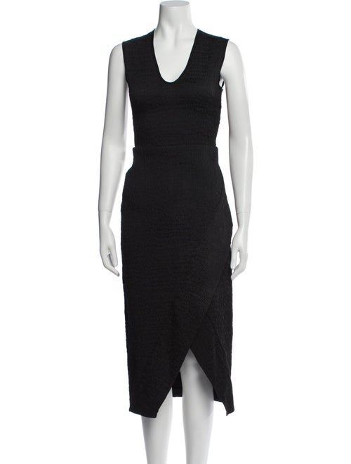 Zero + Maria Cornejo V-Neck Midi Length Dress