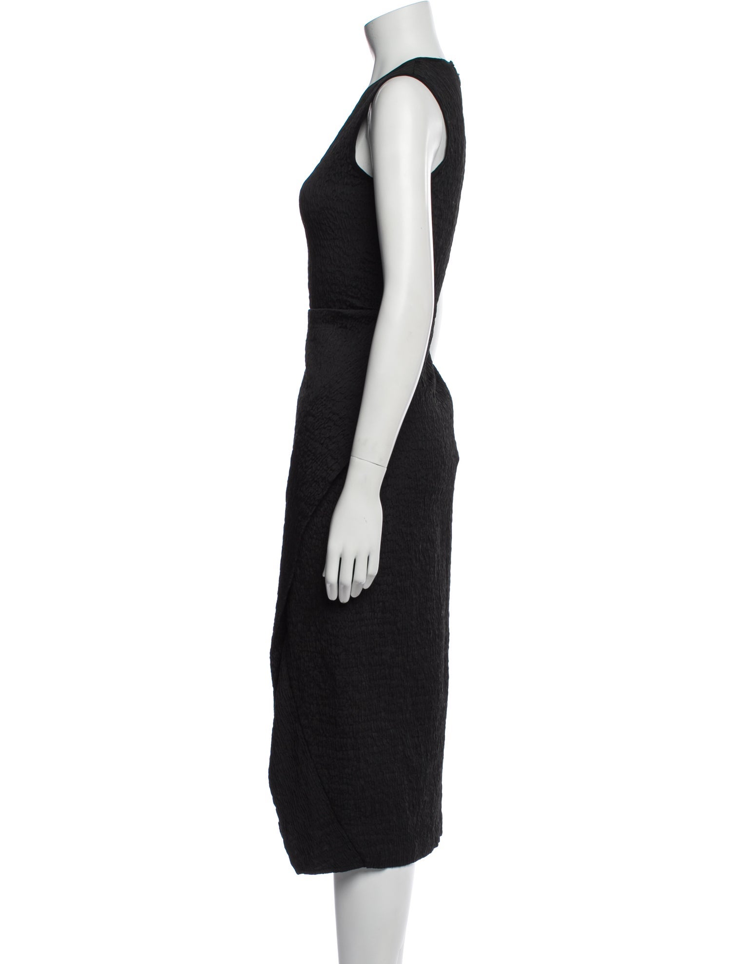 Zero + Maria Cornejo V-Neck Midi Length Dress