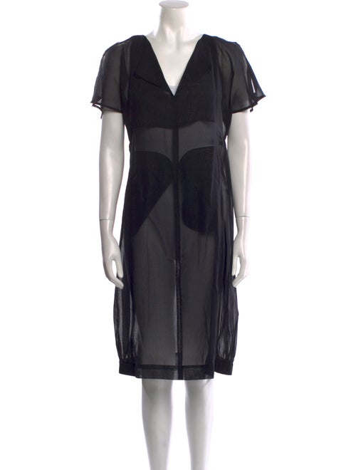 Zero + Maria Cornejo V-Neck Knee-Length Dress