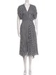 Zero + Maria Cornejo Striped Midi Length Dress