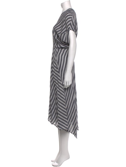 Zero + Maria Cornejo Striped Midi Length Dress