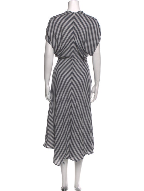 Zero + Maria Cornejo Striped Midi Length Dress
