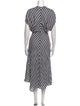 Zero + Maria Cornejo Striped Midi Length Dress