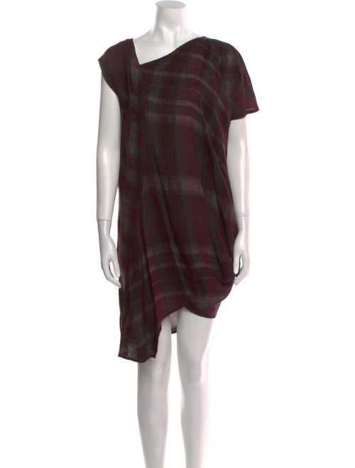 Zero + Maria Cornejo Plaid Print Mini Dress