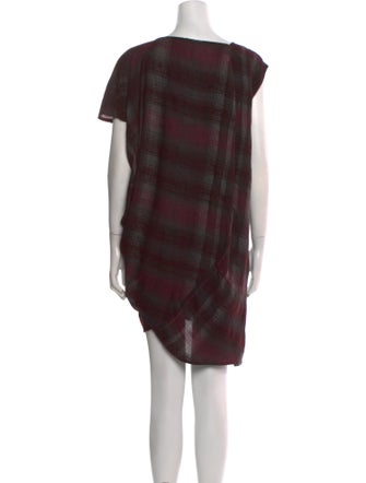 Zero + Maria Cornejo Plaid Print Mini Dress