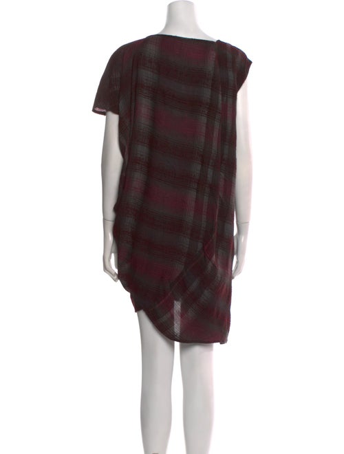 Zero + Maria Cornejo Plaid Print Mini Dress