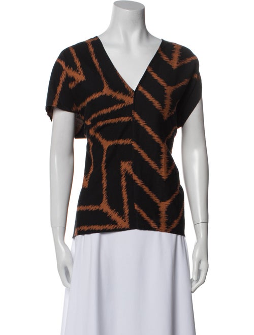 Zero + Maria Cornejo Animal Print V-Neck T-Shirt