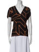 Zero + Maria Cornejo Animal Print V-Neck T-Shirt