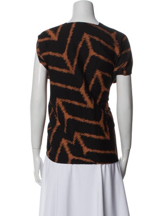 Zero + Maria Cornejo Animal Print V-Neck T-Shirt