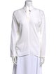 Zero + Maria Cornejo V-Neck Long Sleeve Button-Up Top