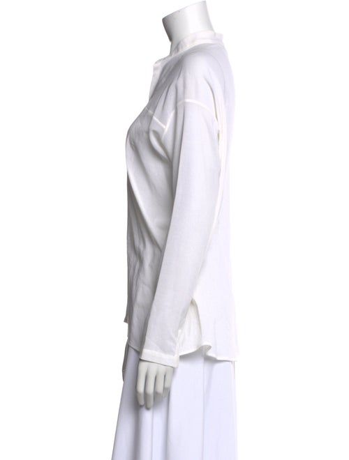 Zero + Maria Cornejo V-Neck Long Sleeve Button-Up Top