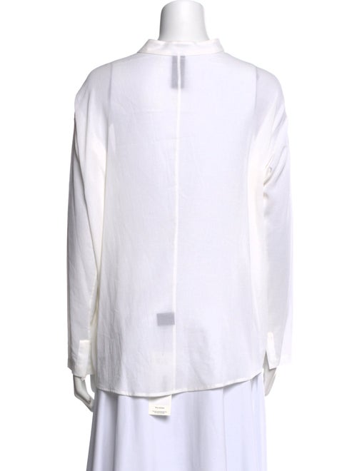 Zero + Maria Cornejo V-Neck Long Sleeve Button-Up Top