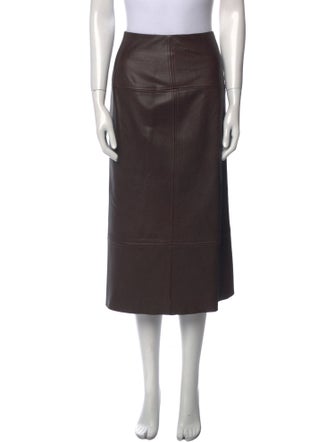 Zero + Maria Cornejo Lambskin Midi Length Skirt