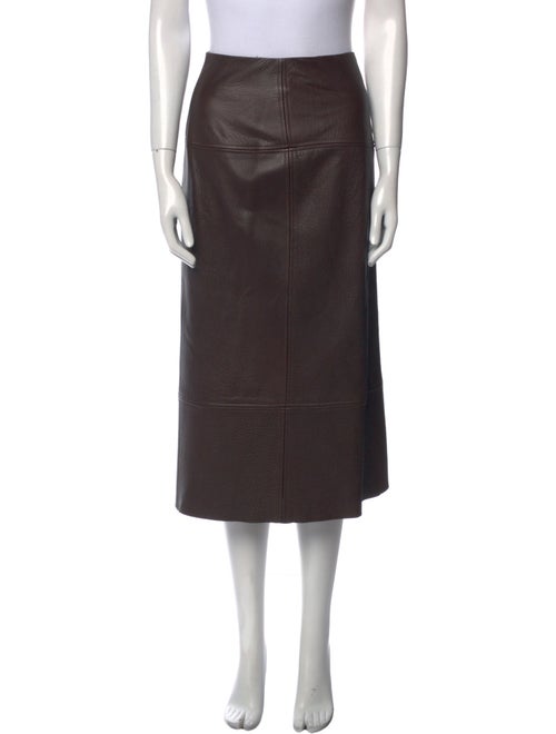 Zero + Maria Cornejo Lambskin Midi Length Skirt