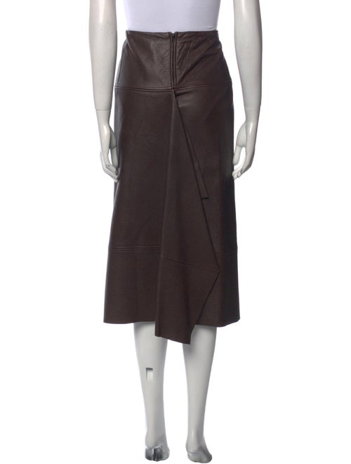 Zero + Maria Cornejo Lambskin Midi Length Skirt