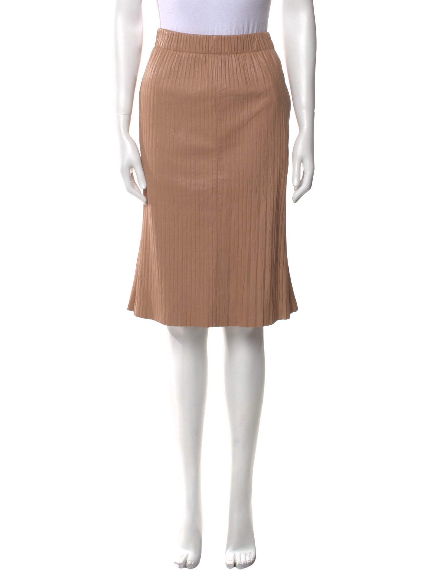 Zero + Maria Cornejo Lambskin Knee-Length Skirt