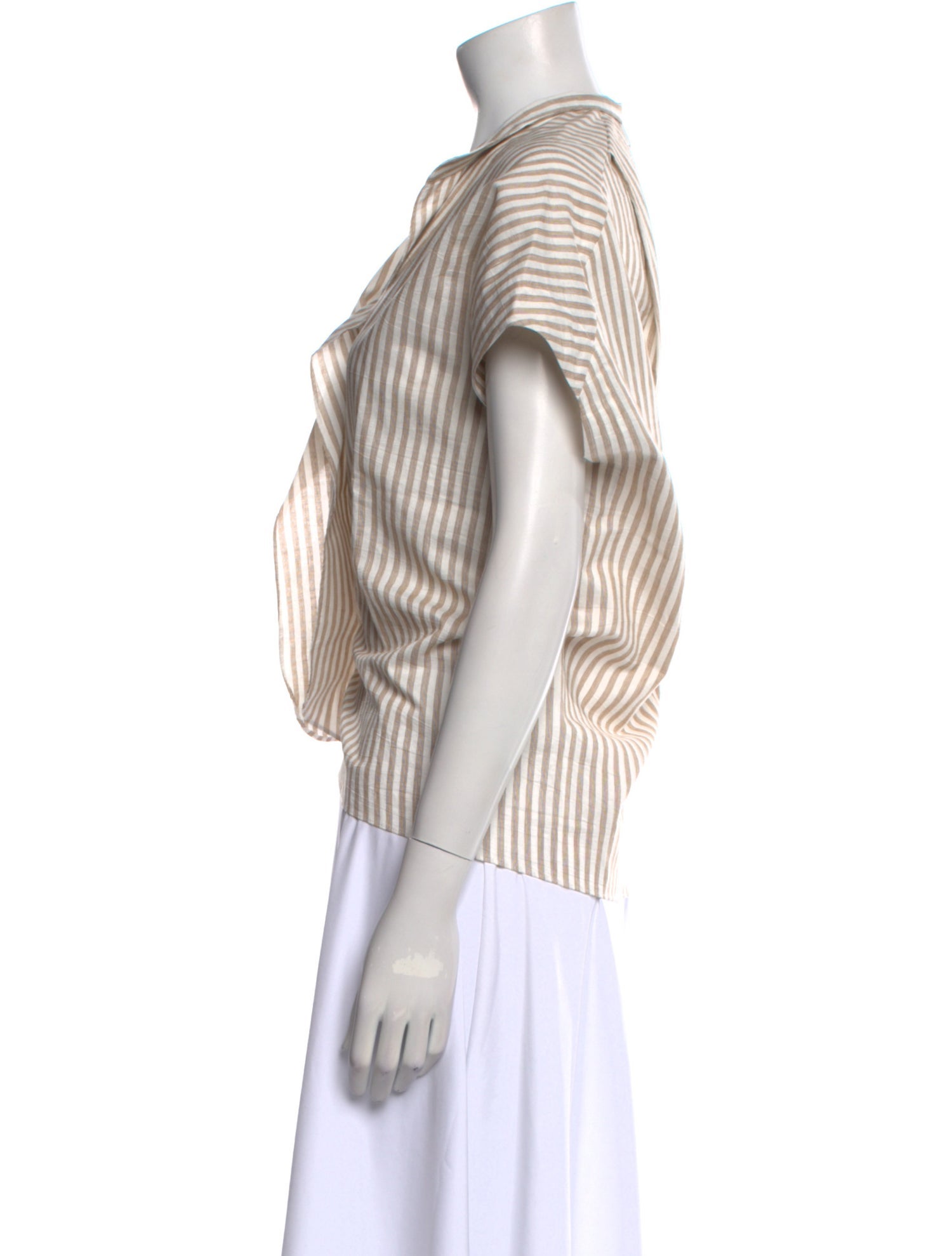 Zero + Maria Cornejo Striped V-Neck Polo