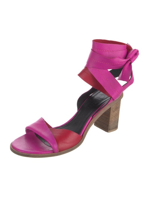 Zero + Maria Cornejo Leather Printed Sandals