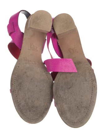 Zero + Maria Cornejo Leather Printed Sandals