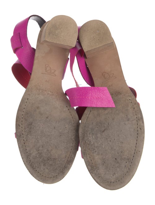 Zero + Maria Cornejo Leather Printed Sandals