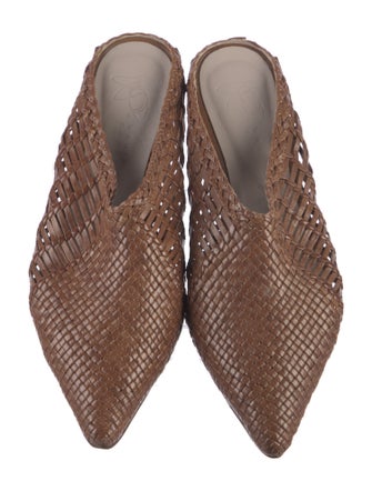 Zero + Maria Cornejo Leather Cutout Accent Mules