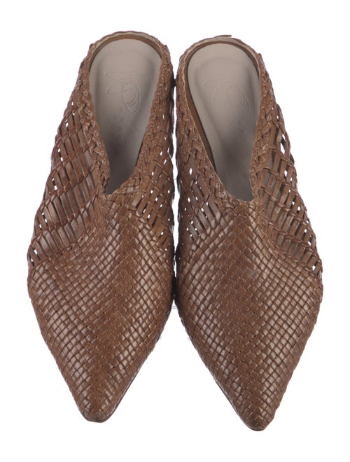 Zero + Maria Cornejo Leather Cutout Accent Mules