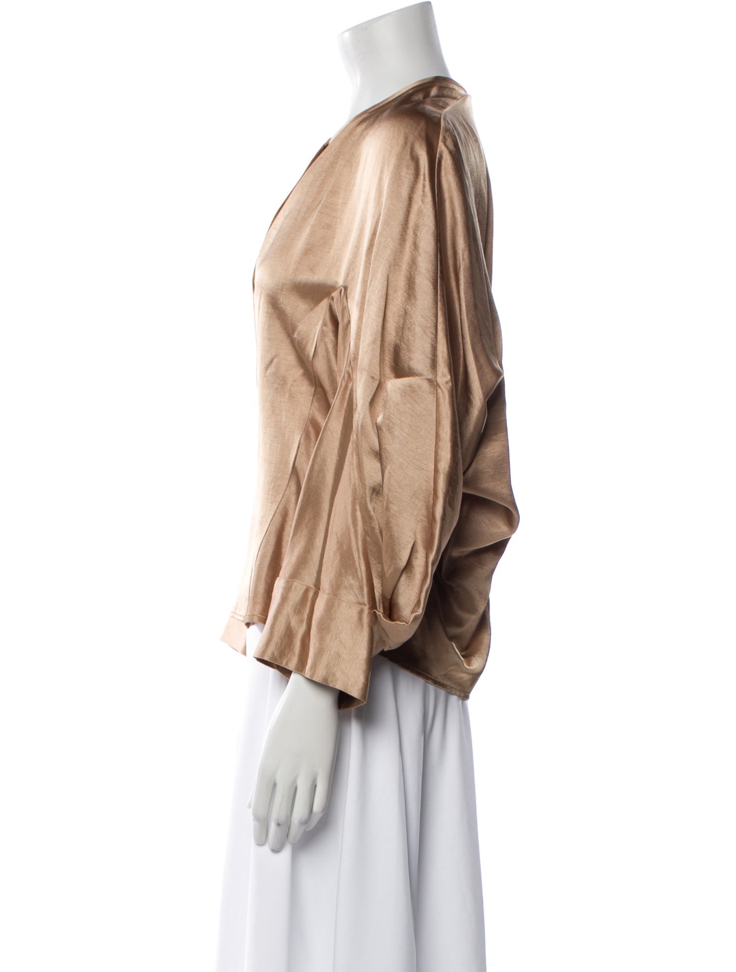 Zero + Maria Cornejo Crew Neck Long Sleeve Blouse