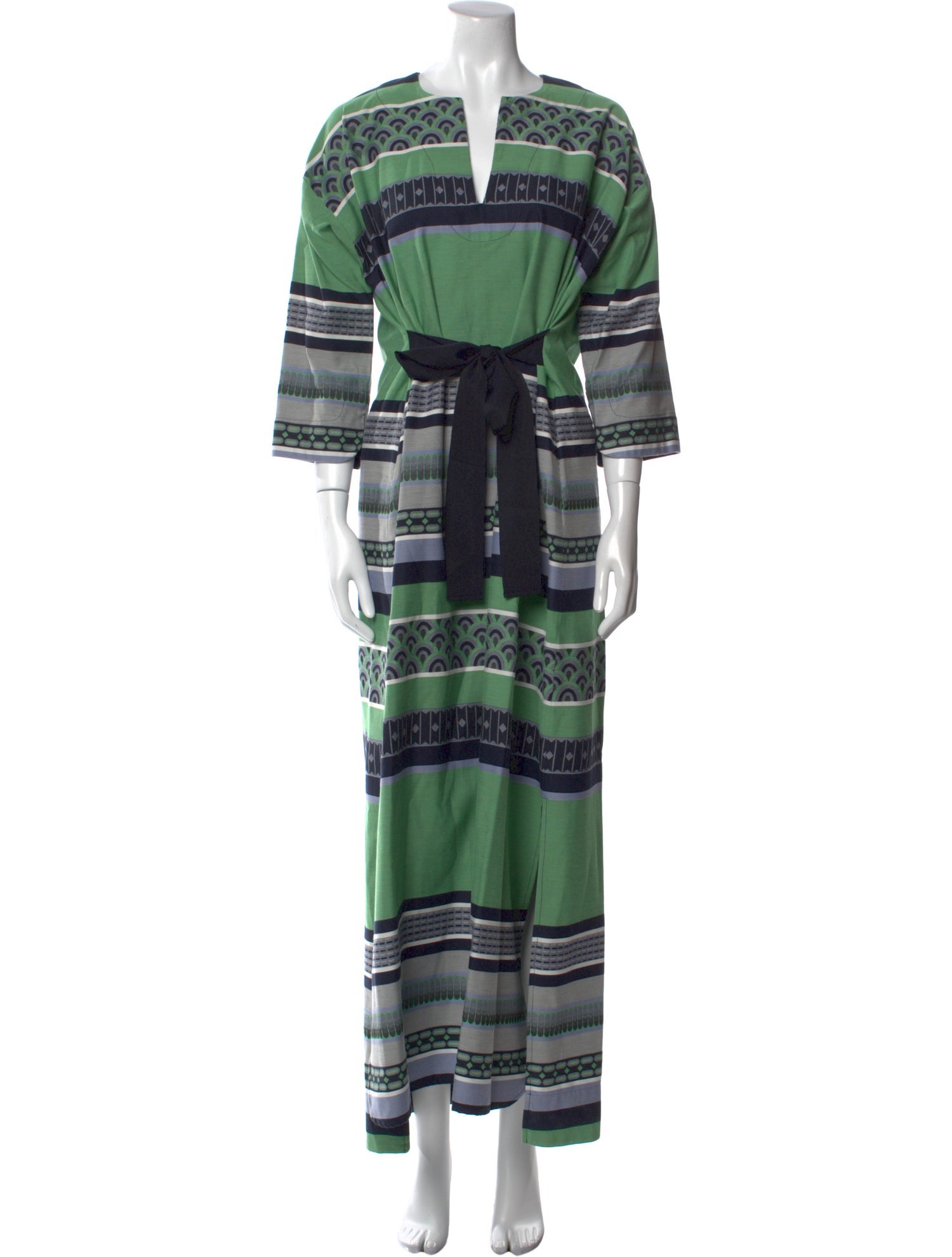 Zero + Maria Cornejo Striped Long Dress