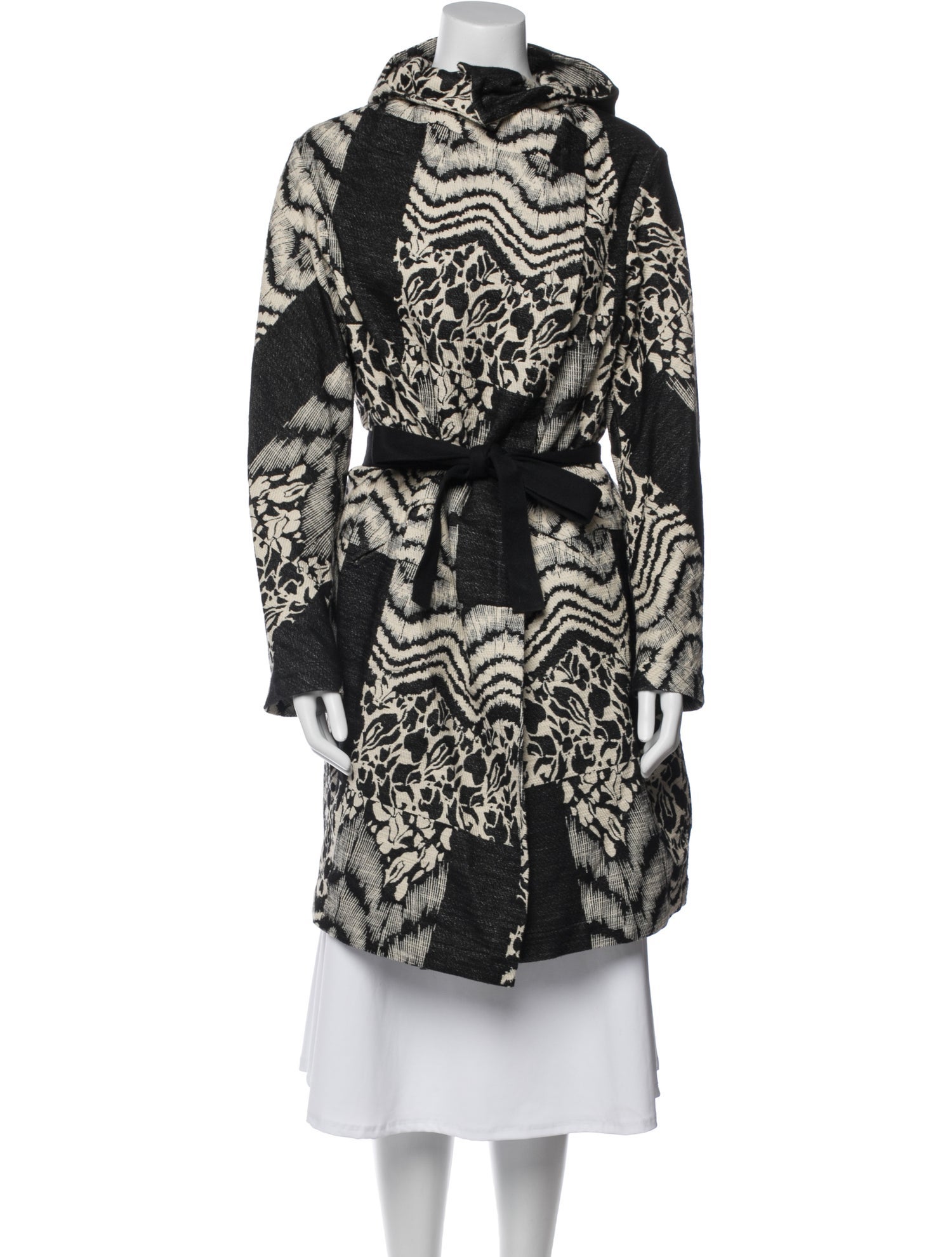 Zero + Maria Cornejo Printed Faux Fur Coat