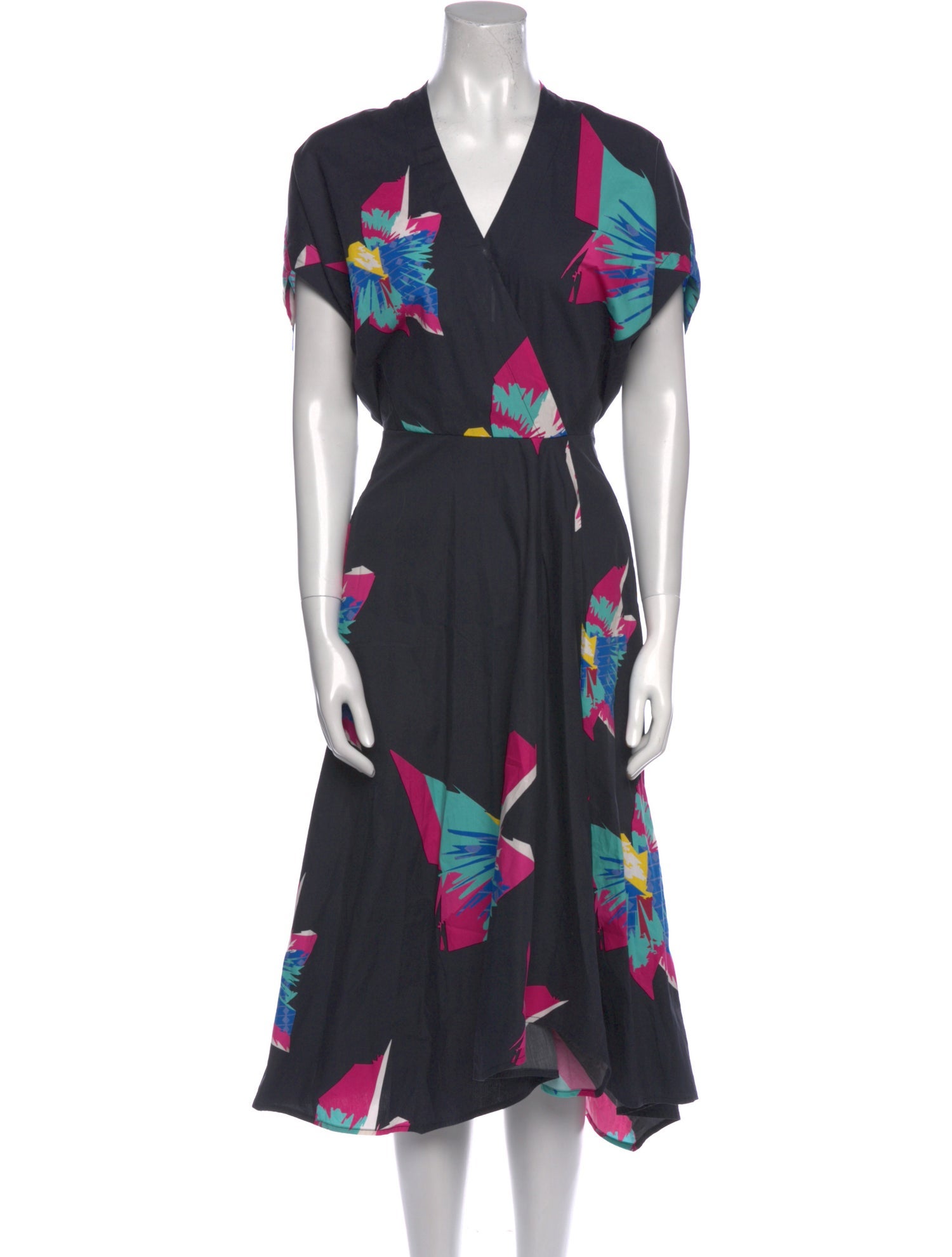 Zero + Maria Cornejo Floral Print Midi Length Dress