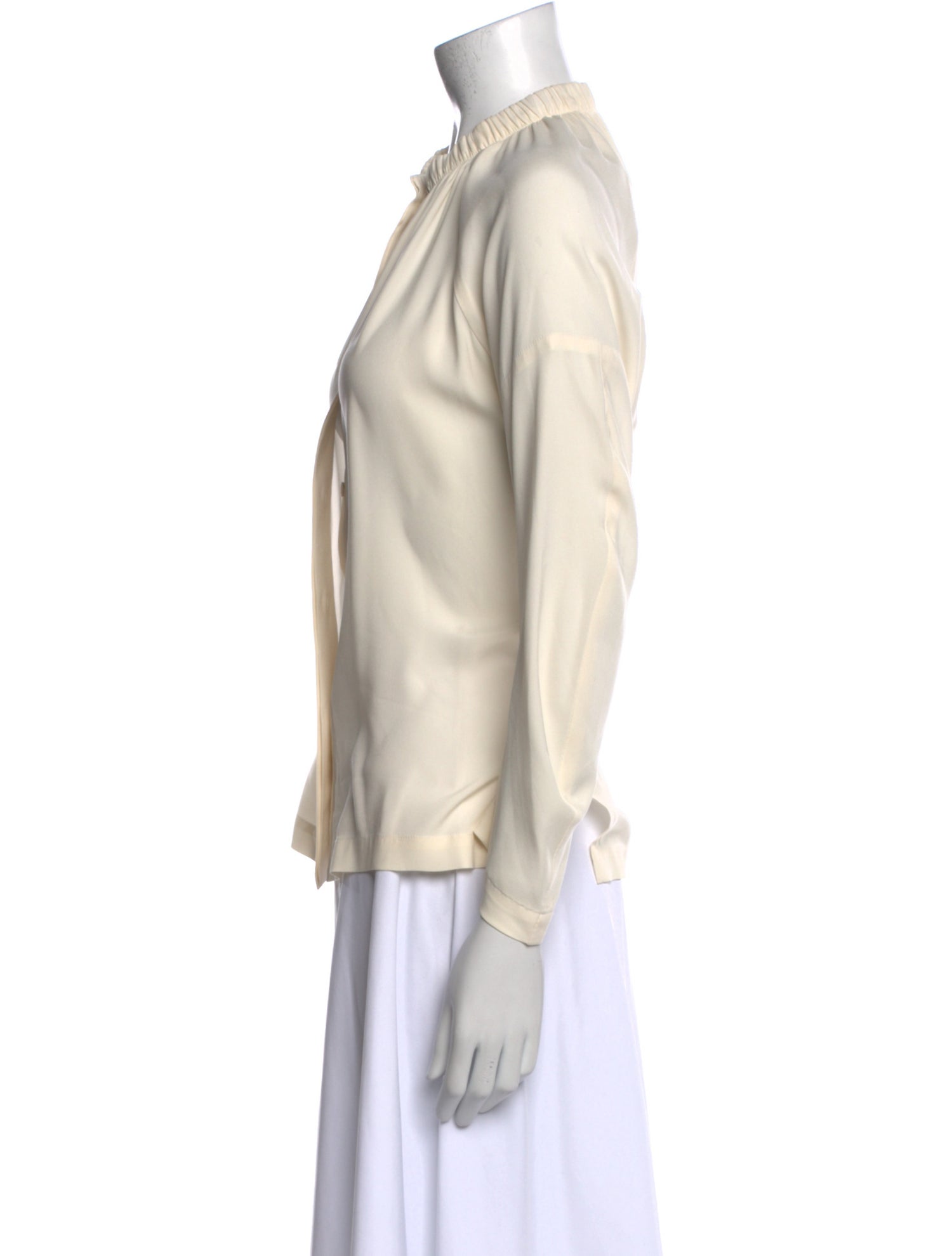 Zero + Maria Cornejo Silk Mock Neck Blouse