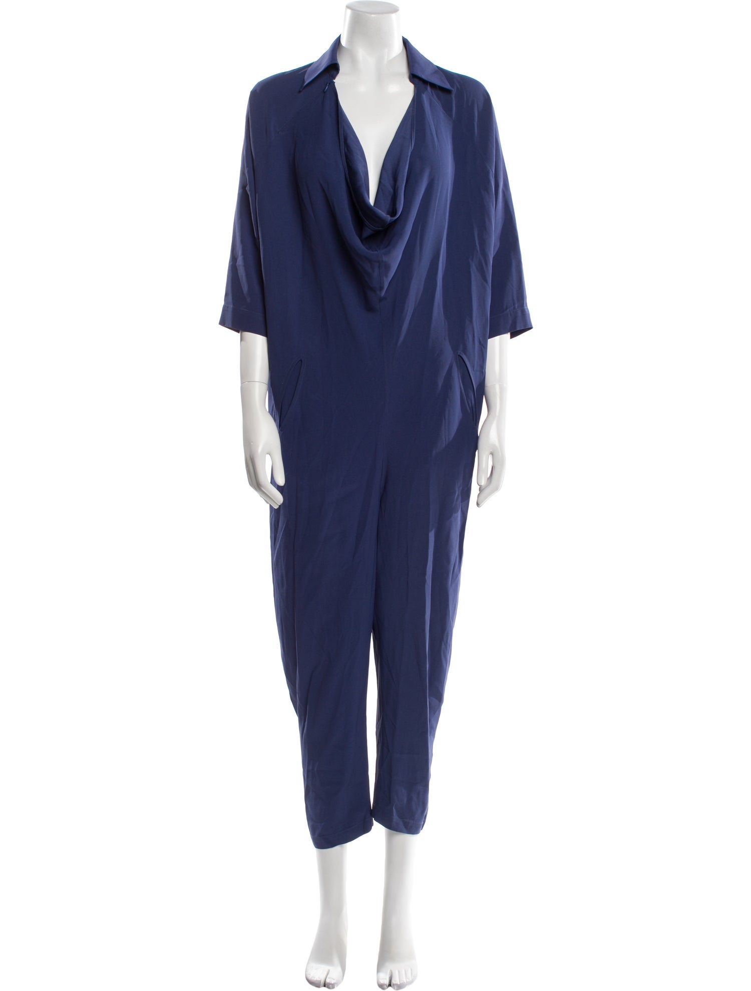 Zero + Maria Cornejo Silk Cowl Neck Jumpsuit