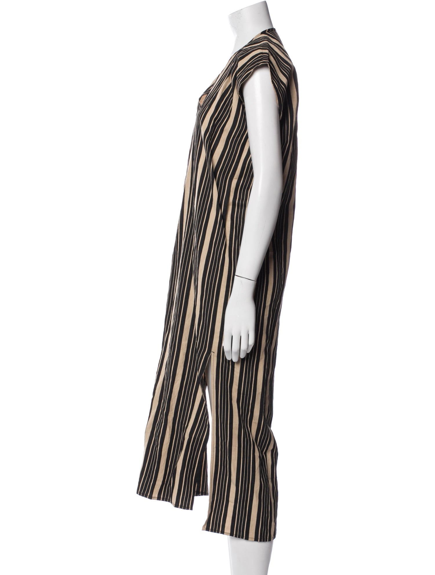 Zero + Maria Cornejo Striped Midi Length Dress