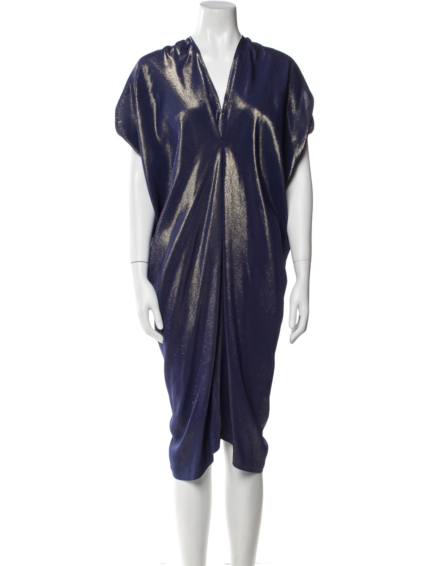 Zero + Maria Cornejo V-Neck Midi Length Dress