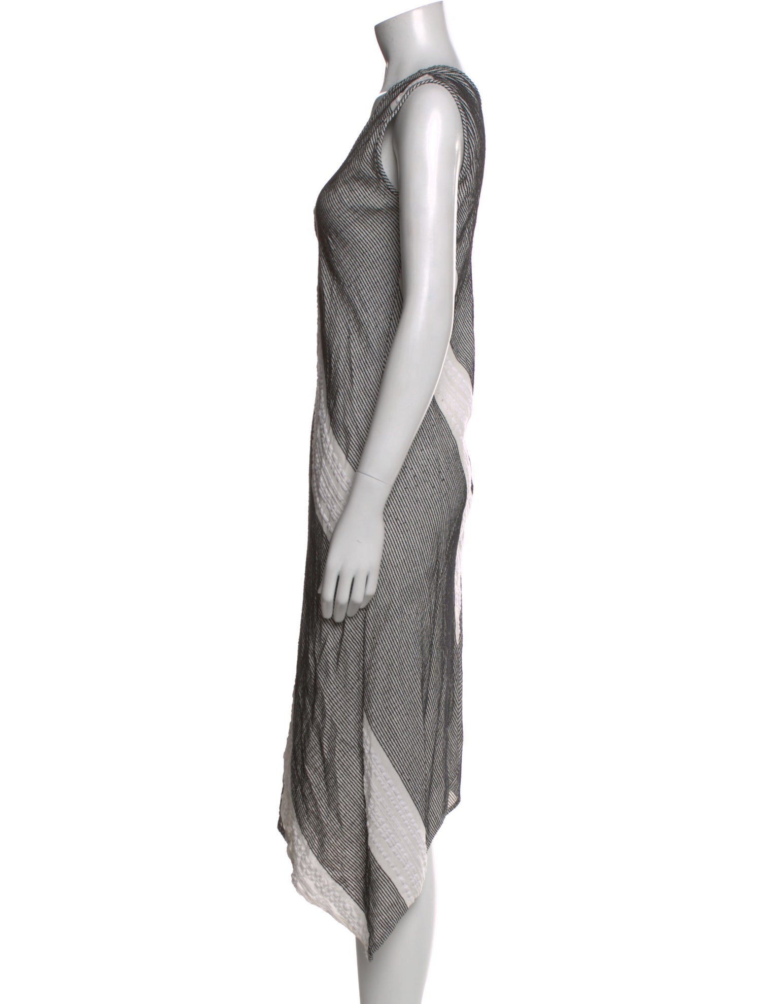 Zero + Maria Cornejo Striped Knee-Length Dress