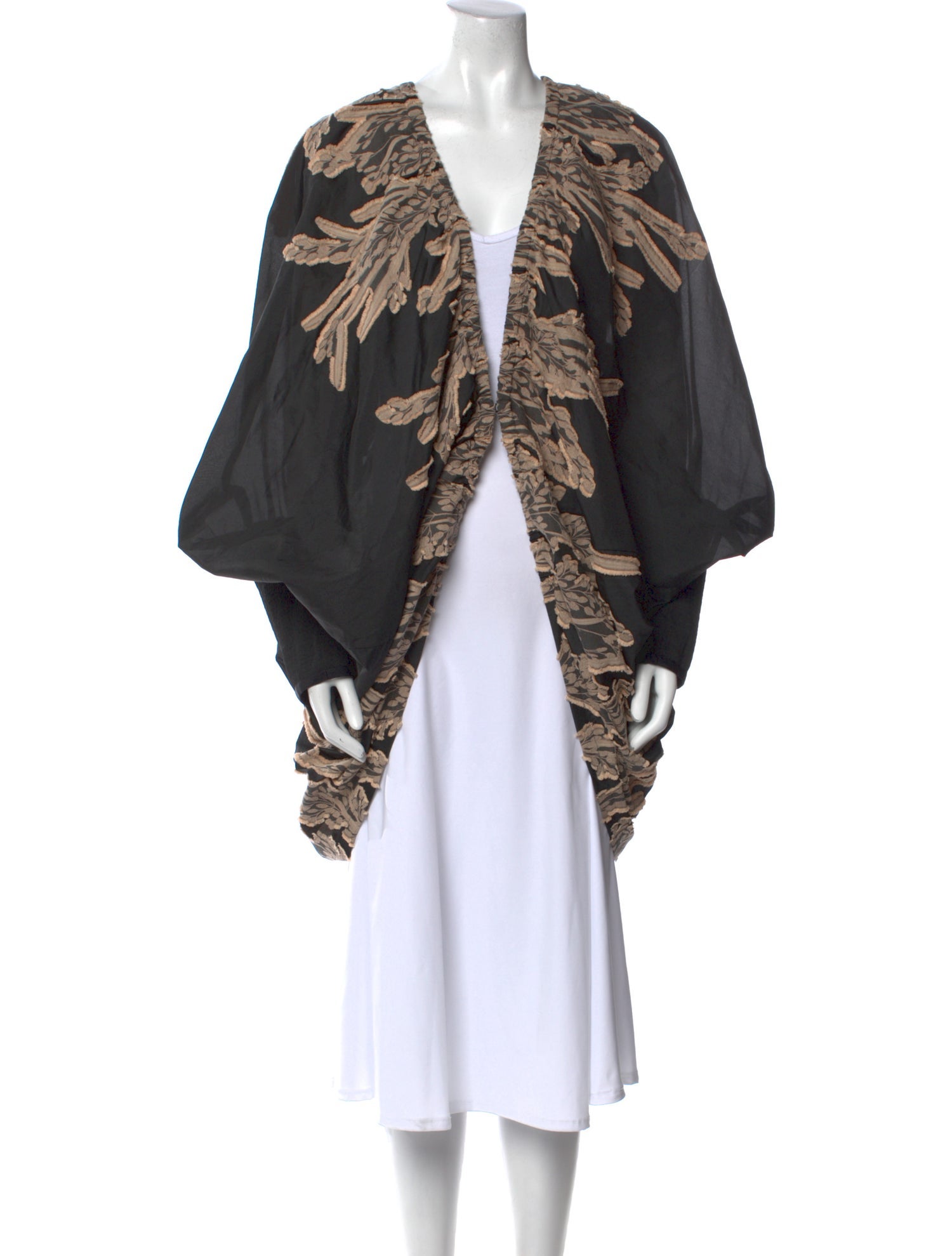 Zero + Maria Cornejo Printed Open Front Sweater