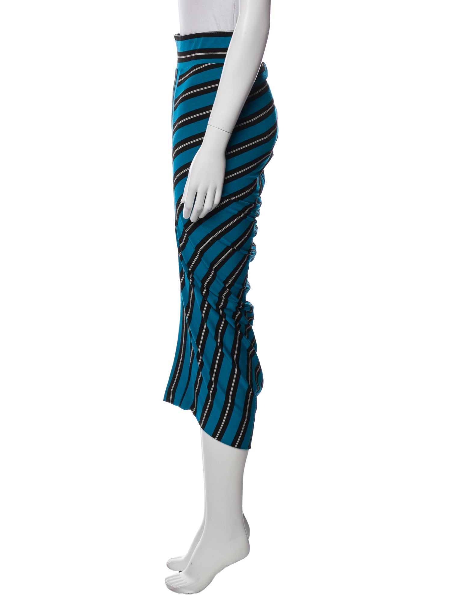 Zero + Maria Cornejo Striped Midi Length Skirt