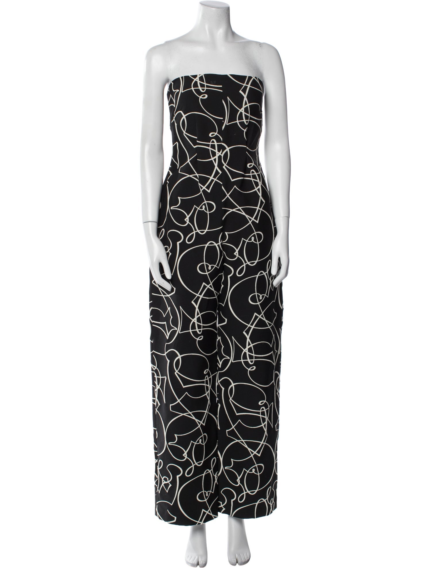 Zero + Maria Cornejo Printed Strapless Jumpsuit
