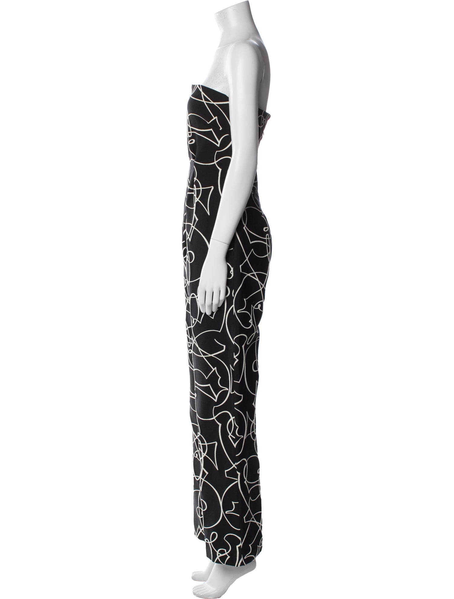 Zero + Maria Cornejo Printed Strapless Jumpsuit