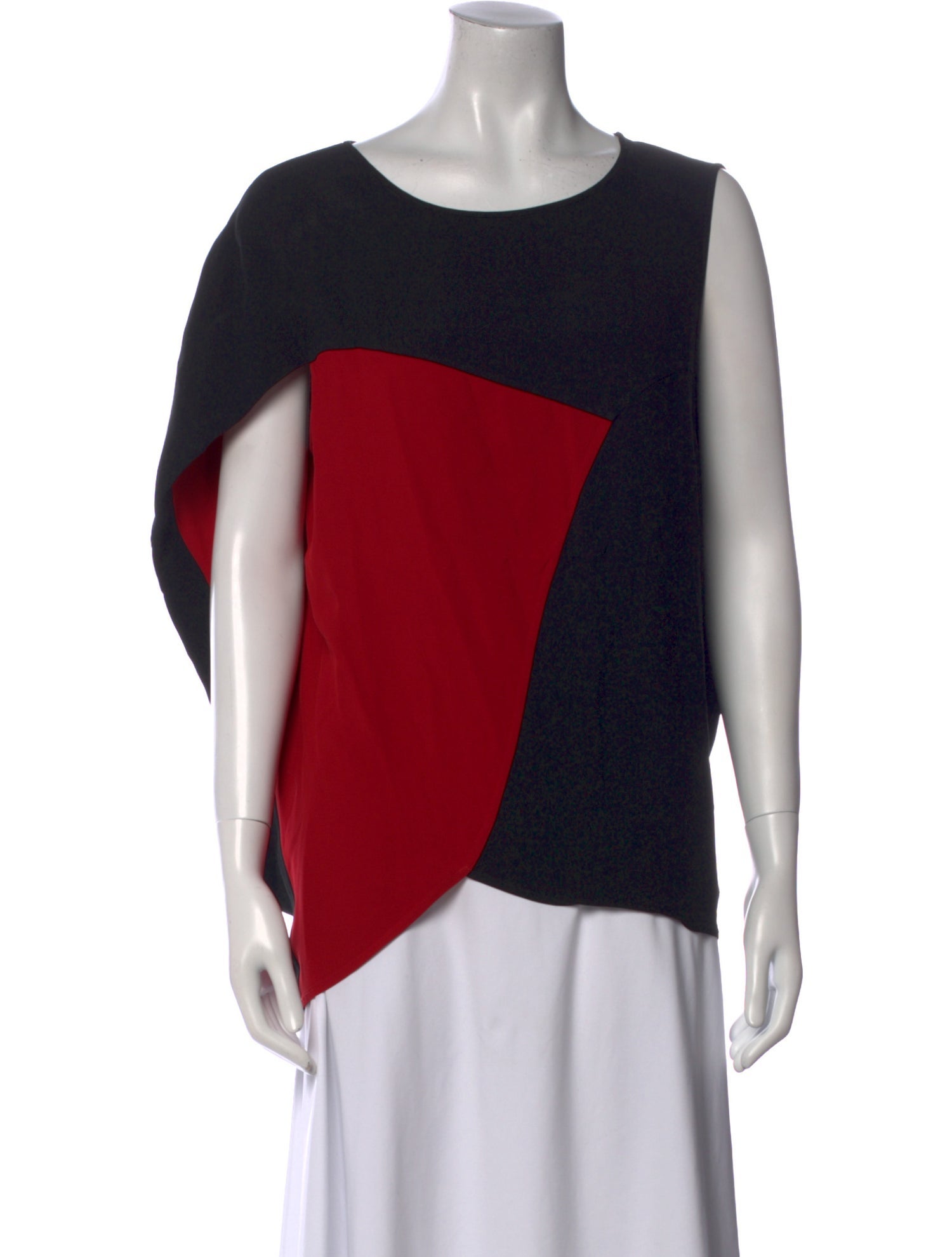 Zero + Maria Cornejo Colorblock Pattern Scoop Neck Top