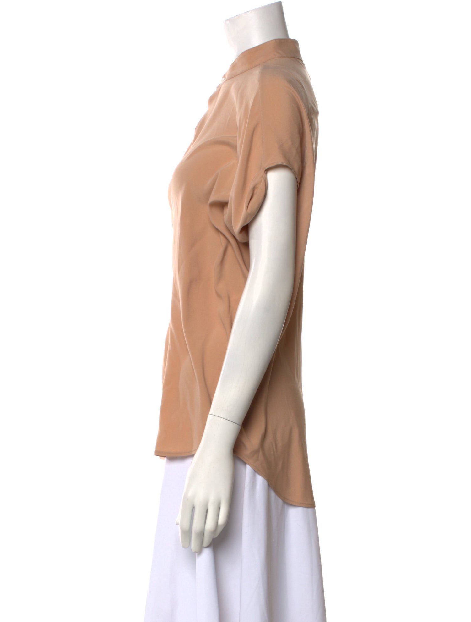 Zero + Maria Cornejo Silk Mock Neck Blouse