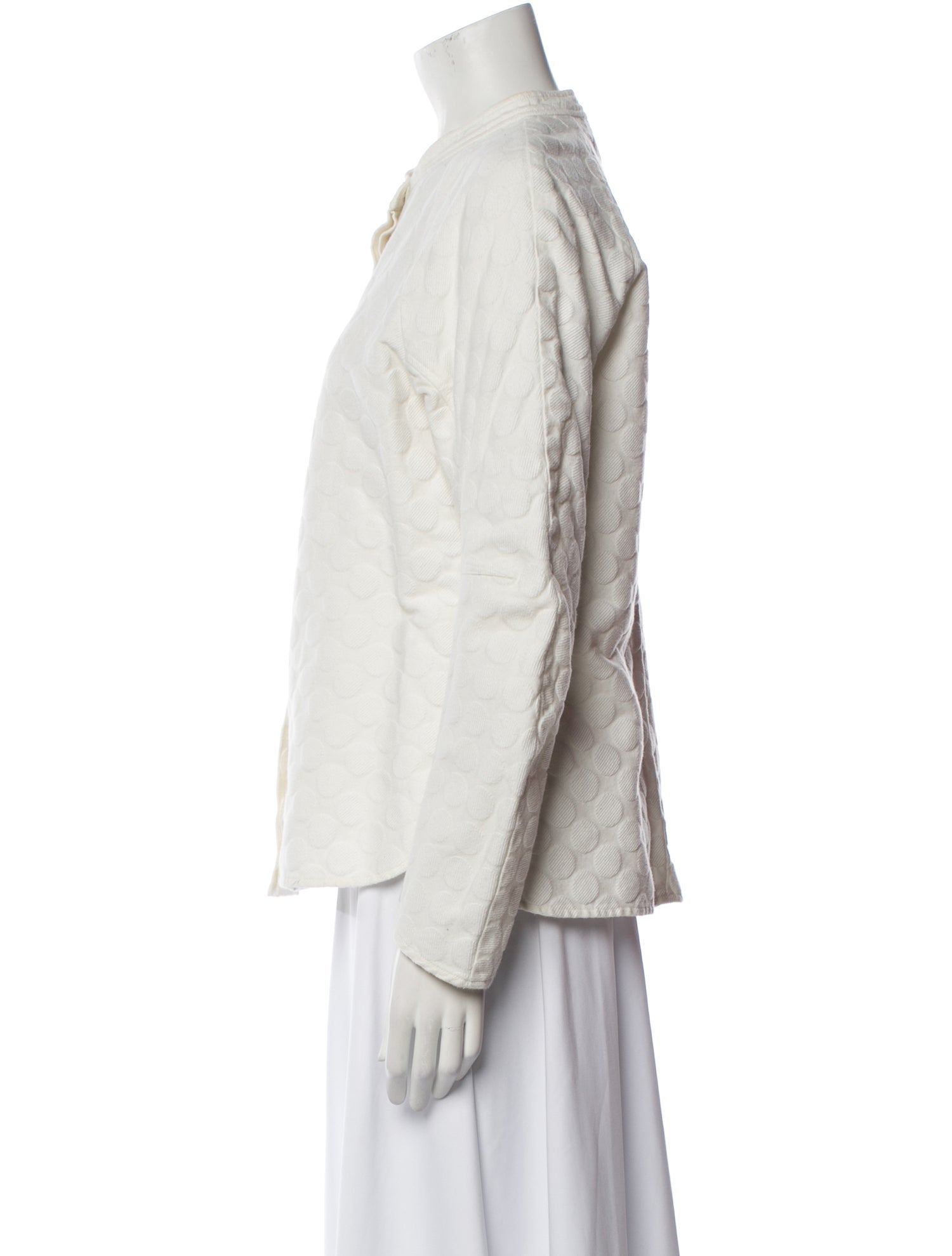 Zero + Maria Cornejo Printed Mock Neck Button-Up Top