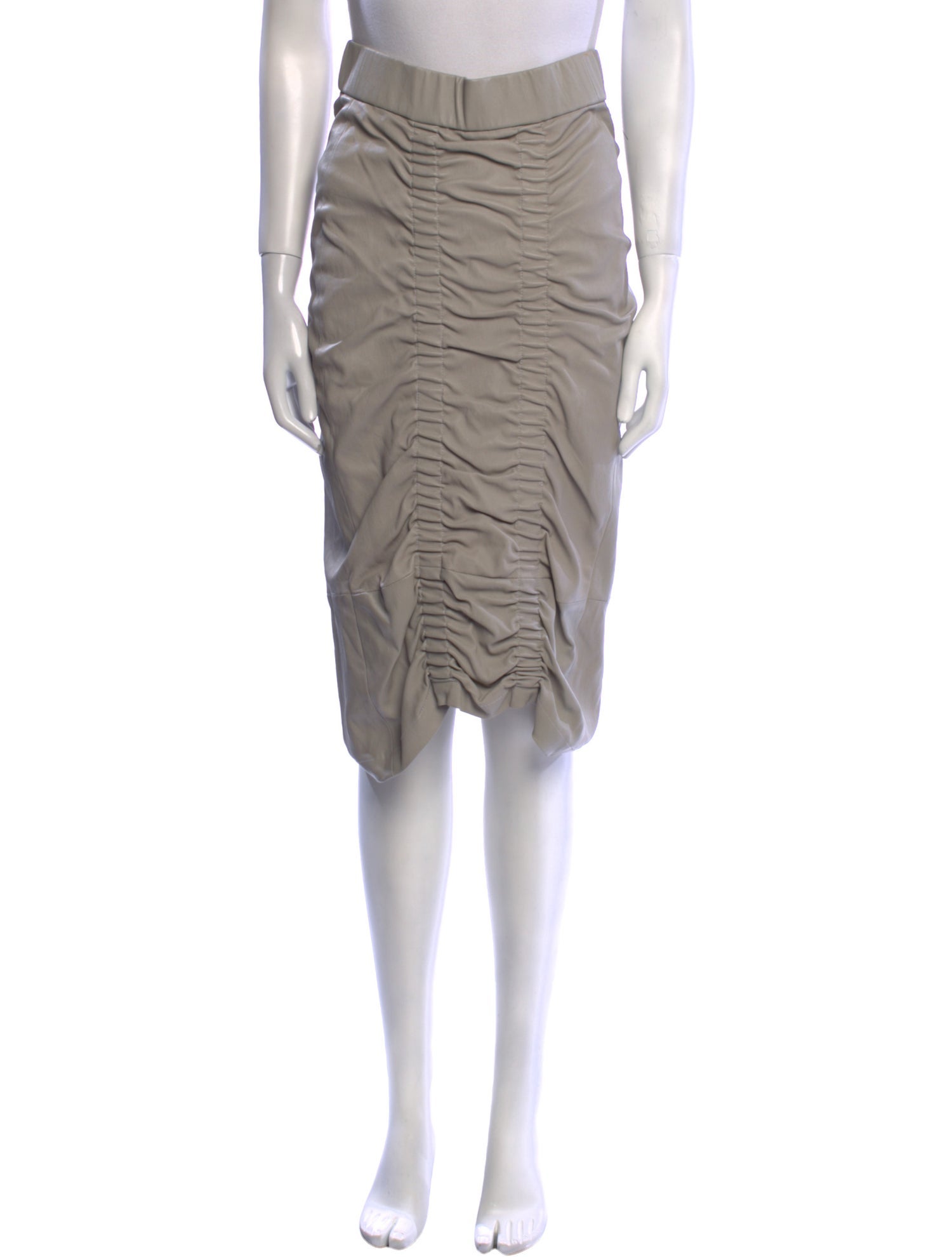 Zero + Maria Cornejo Lamb Leather Knee-Length Skirt